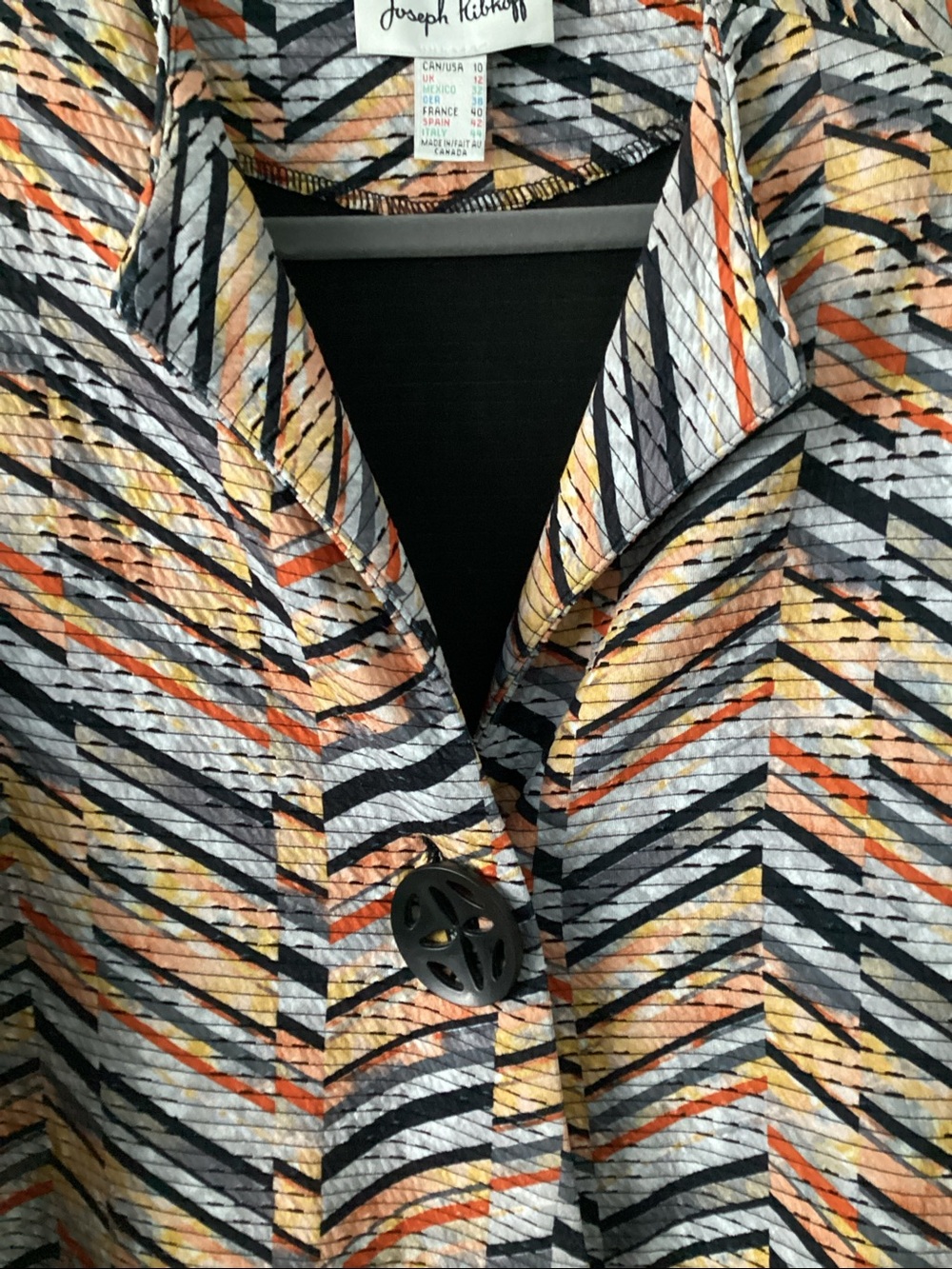 Joseph Ribkoff Chevron-Patterned Multicolor Women's Jacket - Picture 2 of 4